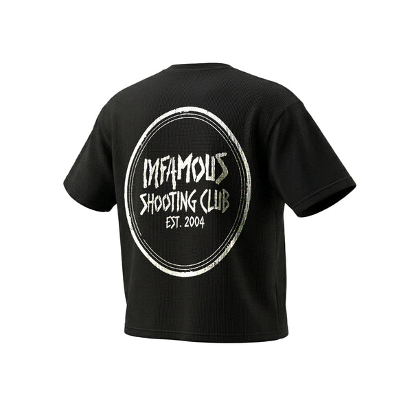 FOUNDATION WAFFLE TEE – BLACK WASH - Infamous Paintball