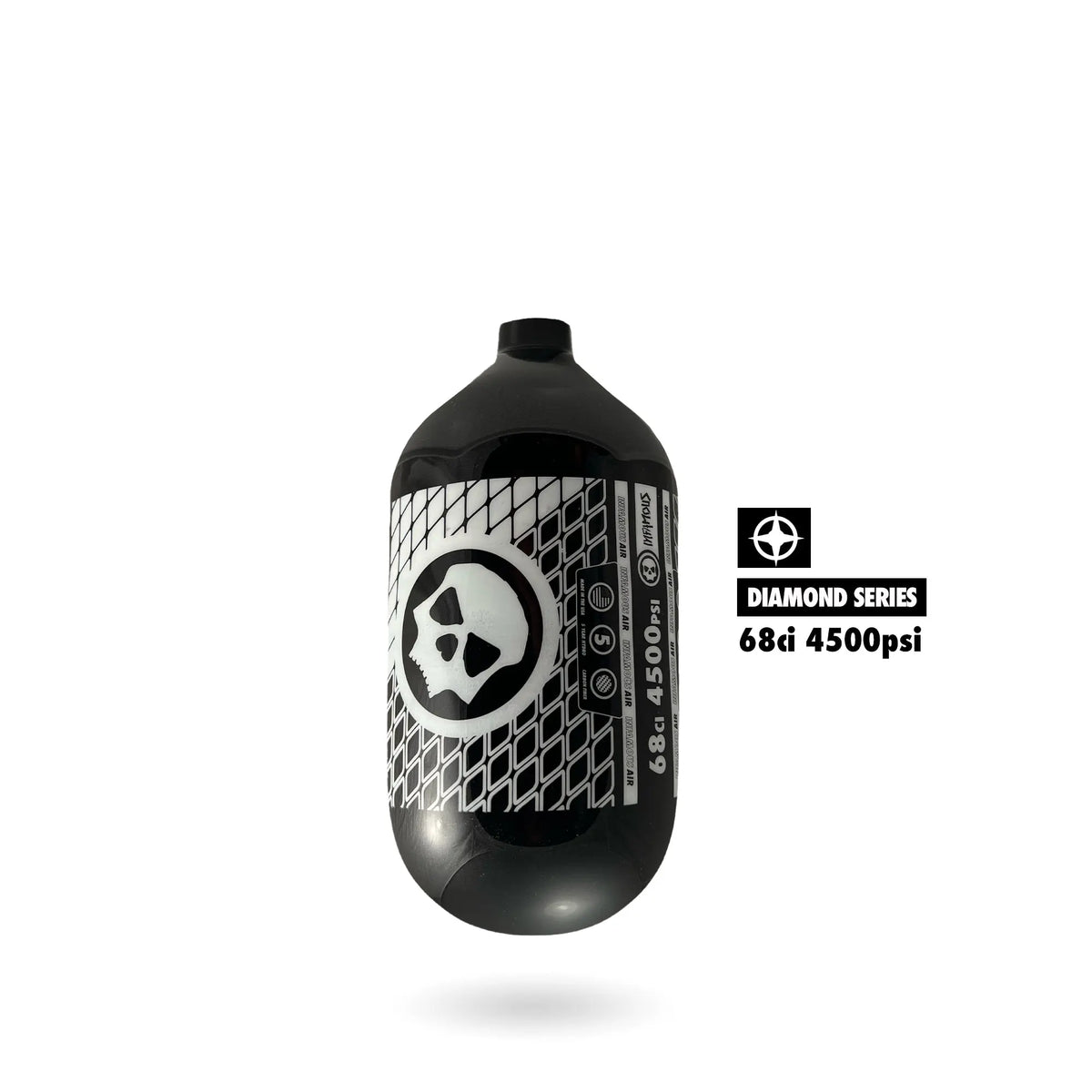 &quot;DIAMOND SERIES&quot; AIR PATTERN AIR TANK - 68ci / 4500psi (BOTTLE ONLY) Infamous Paintball