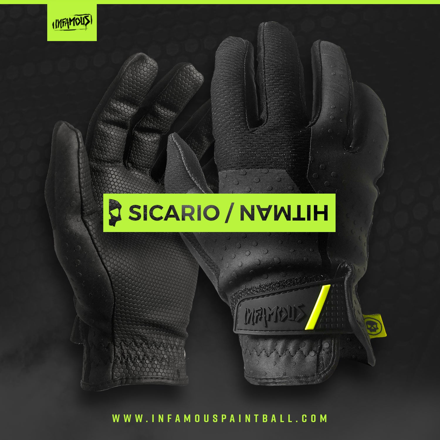 New Infamous Pro DNA Sicario Gloves Infamous Paintball
