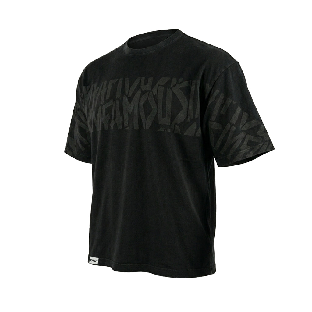 HERITAGE TEE — REPEAT / BLACK WASH