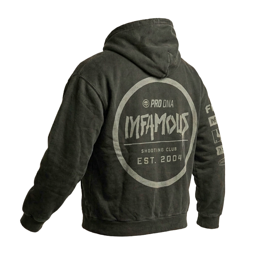 トップス AFB PATCHED ZIP HOODIE Black Patched Zipper Hoodie – Dose