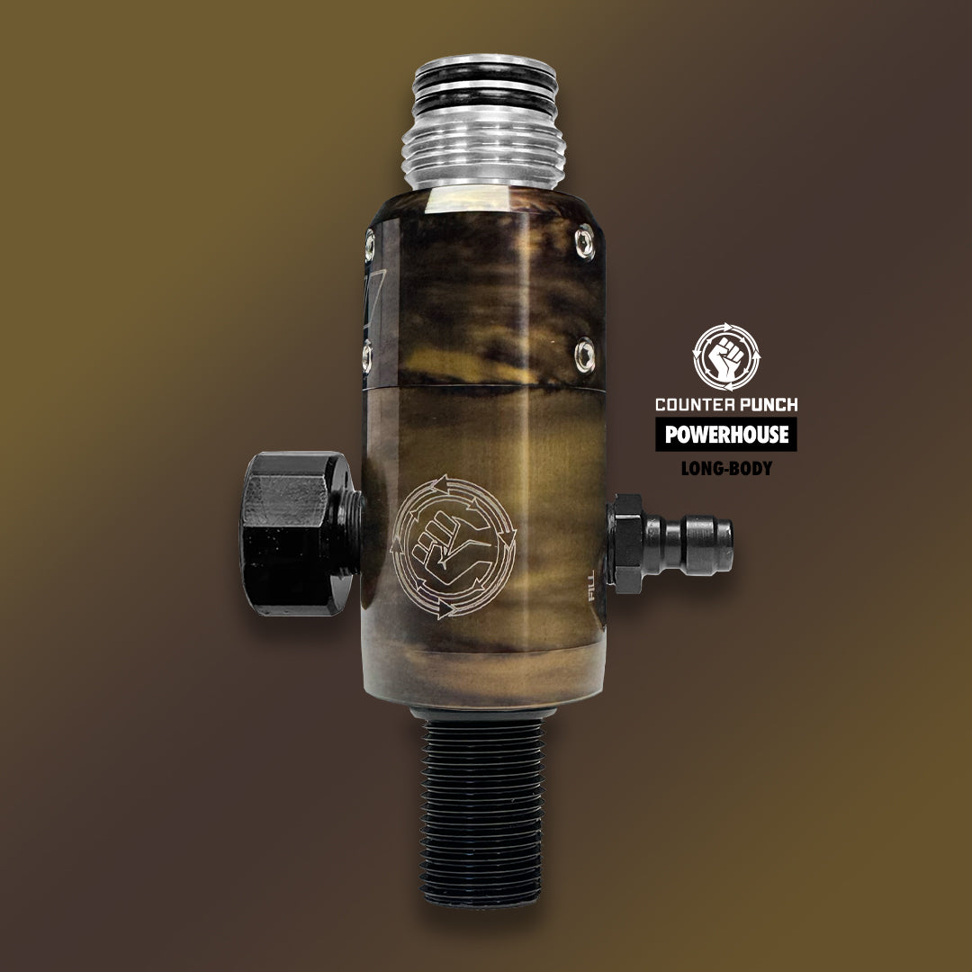 PowerHouse TKO Longbody Paintball HP Régulateur (300Bar/4500PSI) TATOUAGE PowerHouse TKO Longbody Paintball HP Régulateur (300Bar/4500PSI) TATOUAGE