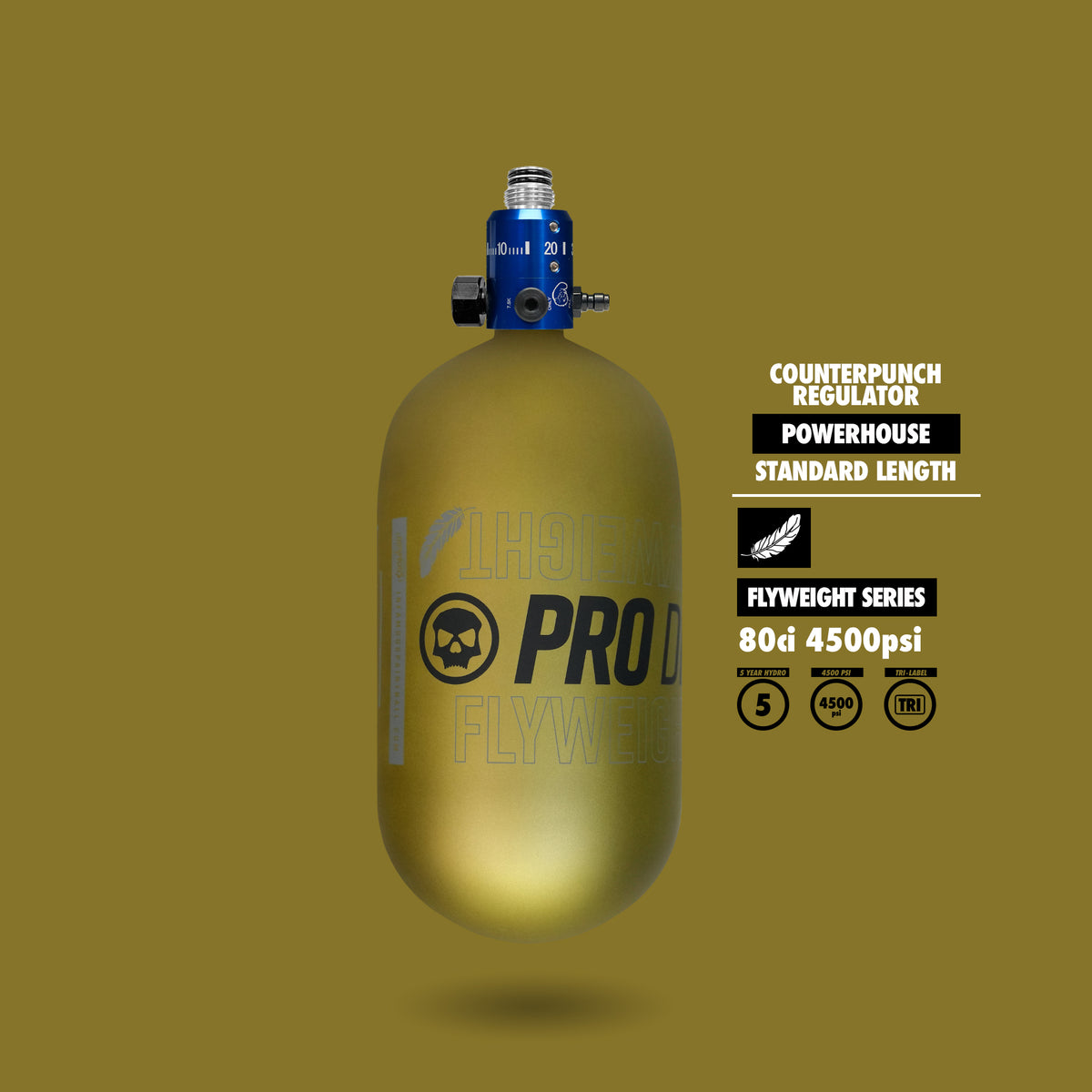 PRO DNA™ FLYWEIGHT AIR SYSTEM - 80CI MATTE GOLD + TIMEPIECE STANDARD REG