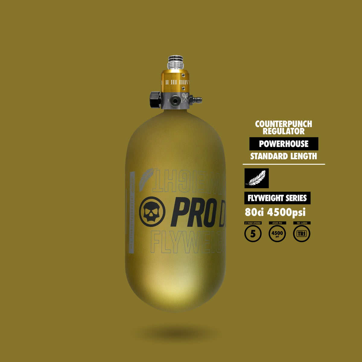 PRO DNA™ FLYWEIGHT AIR SYSTEM - 80CI MATTE GOLD + TIMEPIECE STANDARD REG