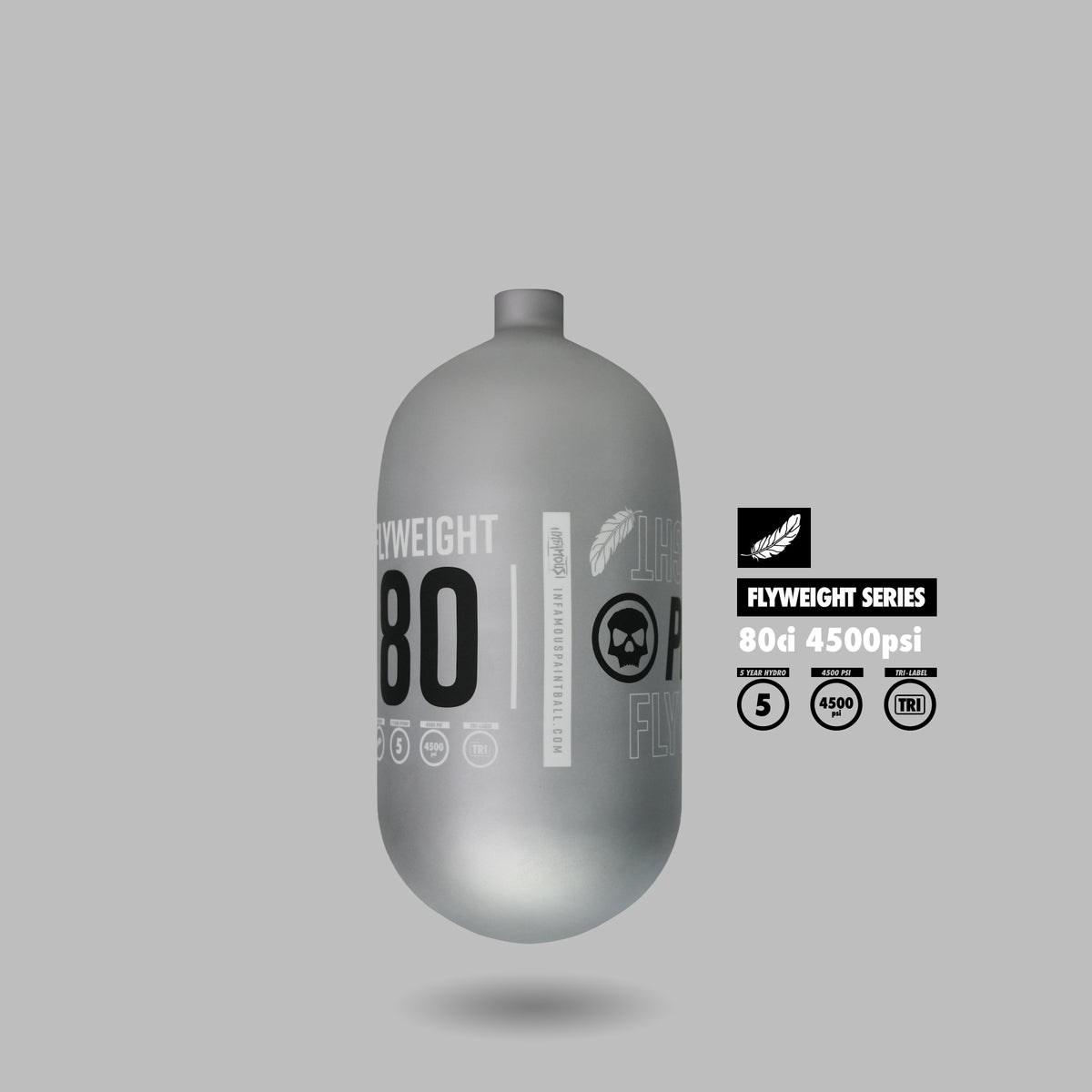 PRO DNA™ FLYWEIGHT AIR TANK 80CI - MATTE SILVER