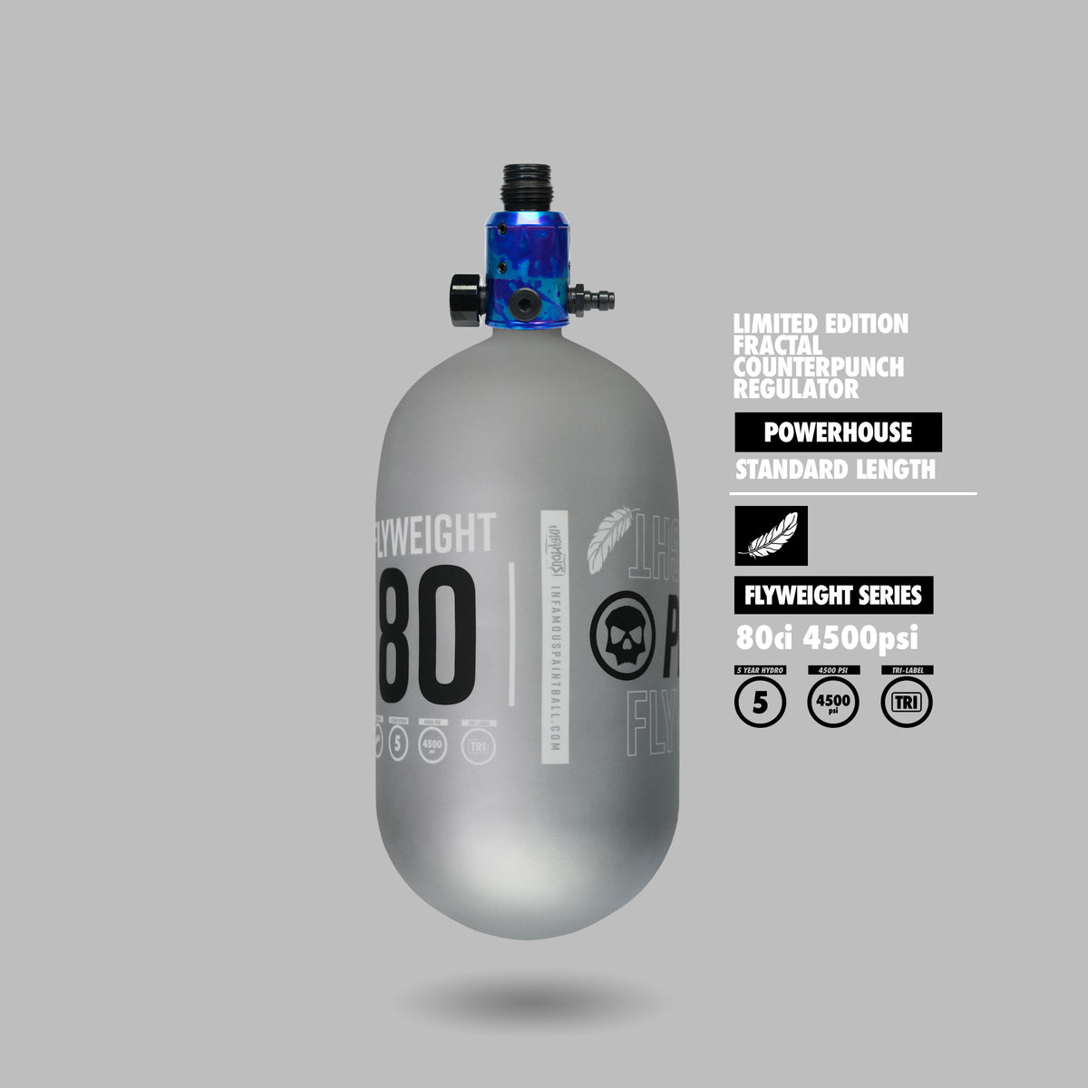PRO DNA™ FLYWEIGHT AIR SYSTEM - 80CI MATTE SILVER + FRACTAL STANDARD REG