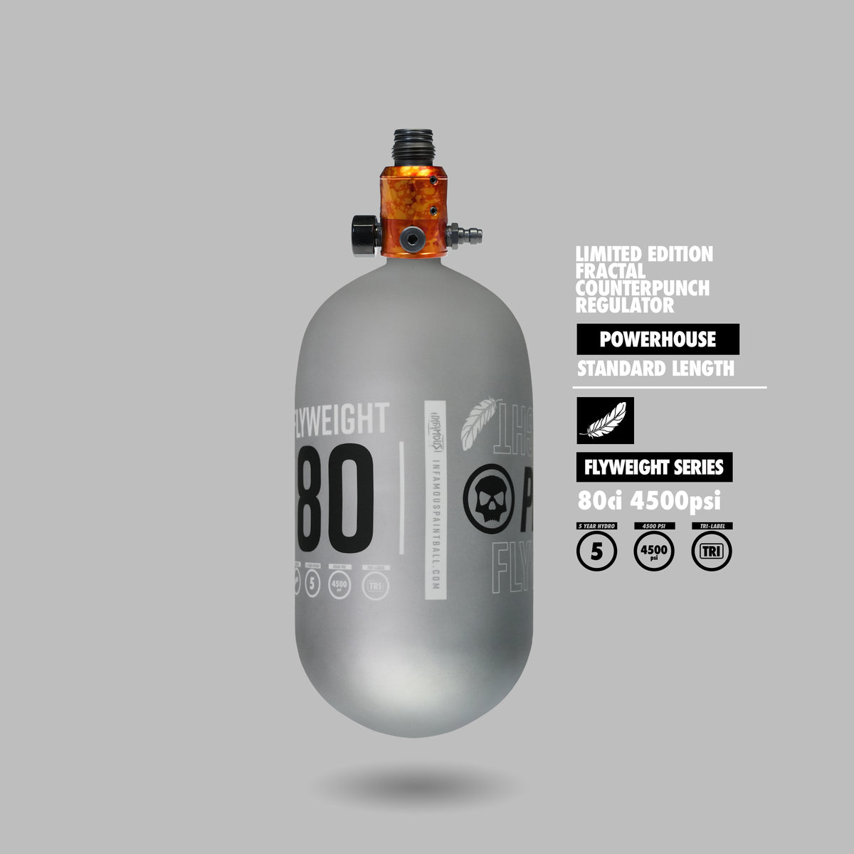 PRO DNA™ FLYWEIGHT AIR SYSTEM - 80CI MATTE SILVER + FRACTAL STANDARD REG