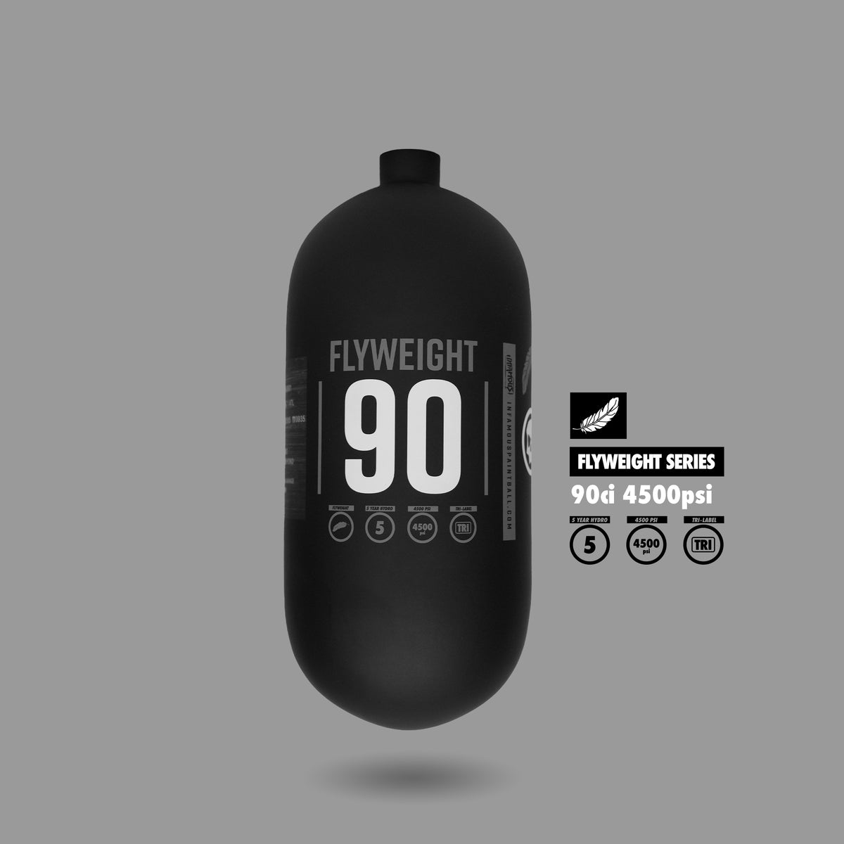PRO DNA™ FLYWEIGHT AIR TANK 90CI - MATTE BLACK