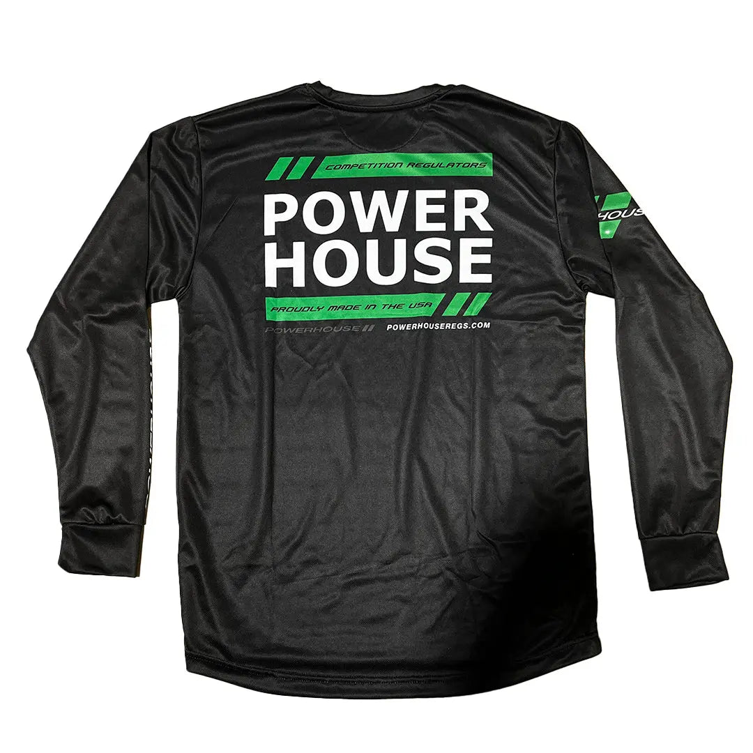 DryFit Long Sleeve - Powerhouse Green Logo Infamous Paintball
