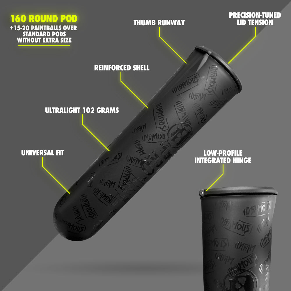 PRO DNA HIGH CAPACITY POD - SMOKE - Infamous Paintball PRO DNA HIGH CAPACITY POD - SMOKE - Infamous Paintball