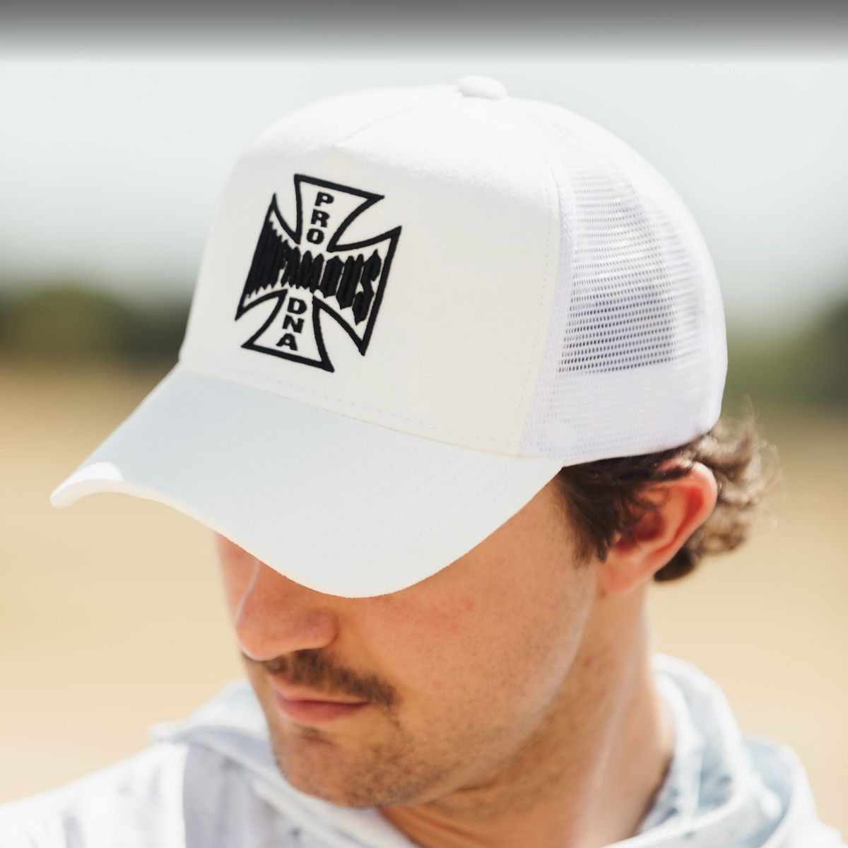 INFAMOUS™ Snapback Suede Hat - Choppers Cross - White