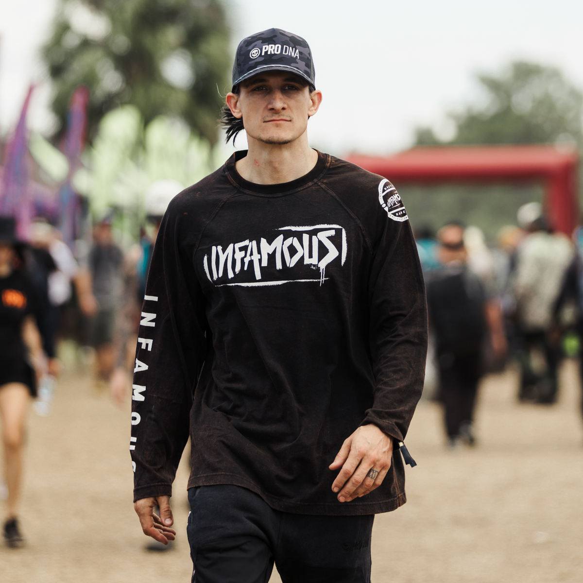 ACID WASH COTTON LONG SLEEVE - INFAMOUS HGTL