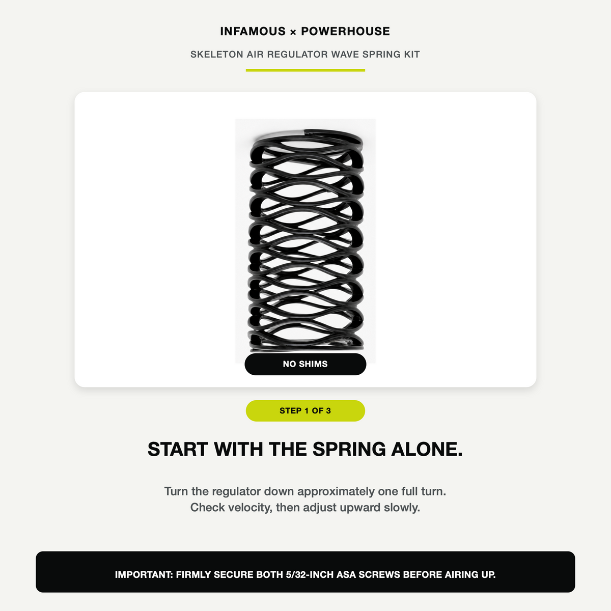 Skeleton Air Regulator Wave Spring Kit
