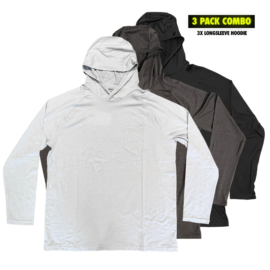 PRO DNA™ LIGHTWEIGHT UV HOODIE - 3 PACK COMBO