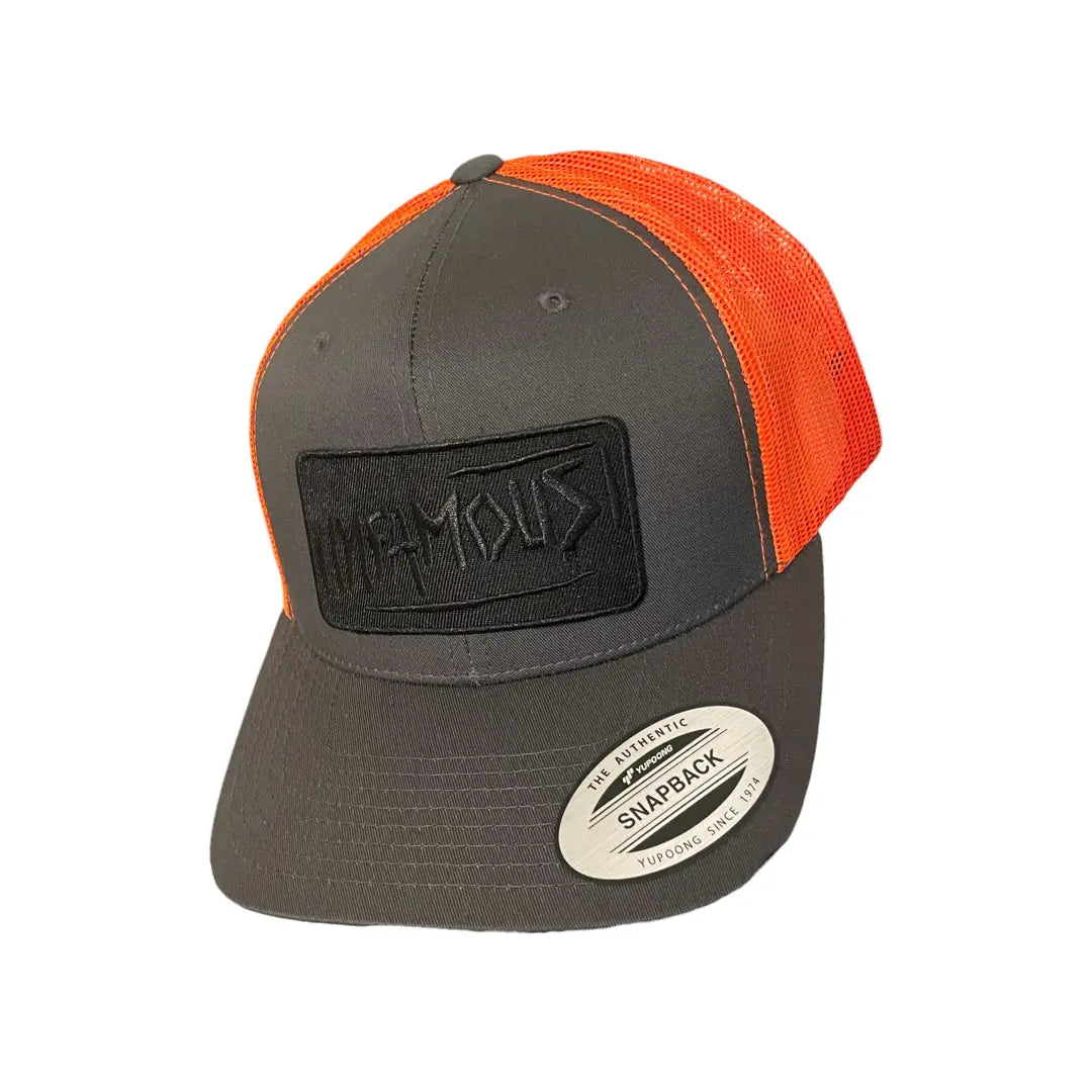 Flexfit Snapback Hat - Orange Infamous Logo Infamous Paintball