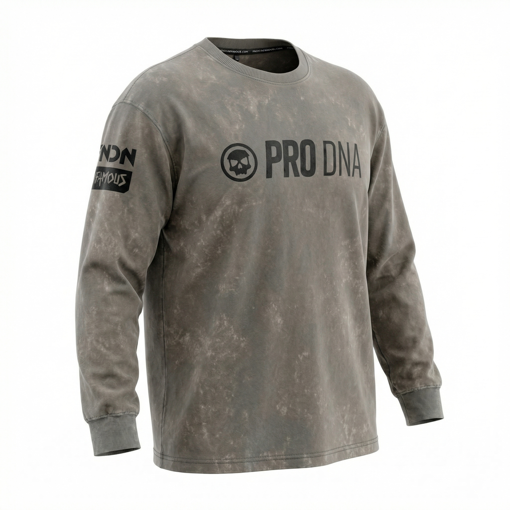 トップス stone  long t-shirt STONE WASHED LONG SLEEVE SHIRT - STONE - Infamous Paintball