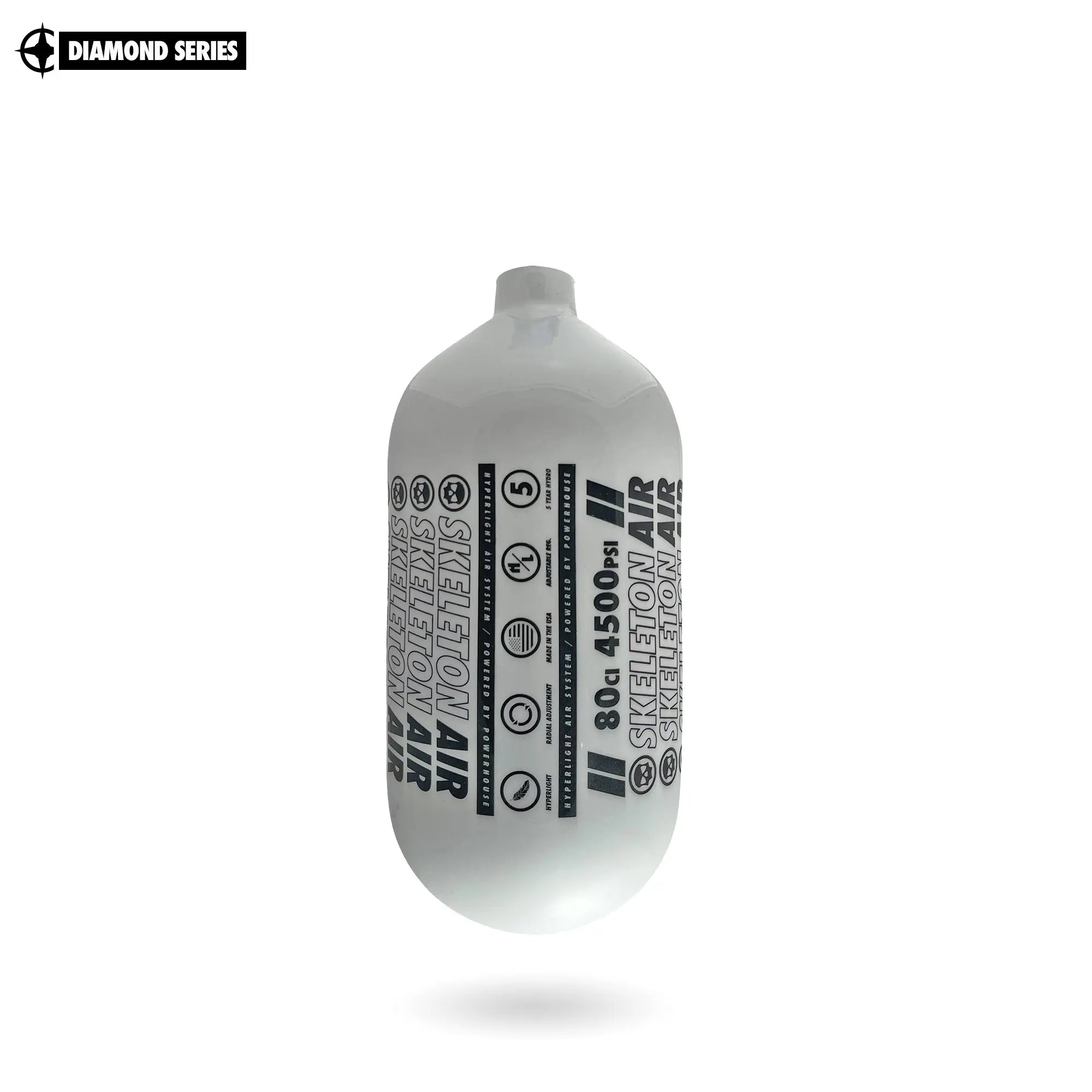 Skeleton Air Hyperlight "DIAMOND SERIES" (Bottle Only) 80ci / 4500psi - ECHO Infamous Paintball