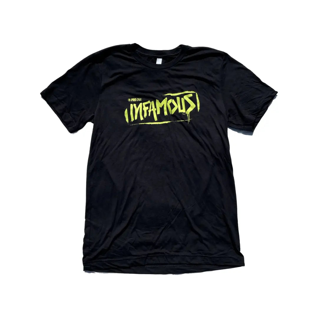 Infamous Cotton T-Shirt - Black / Volt Infamous Paintball