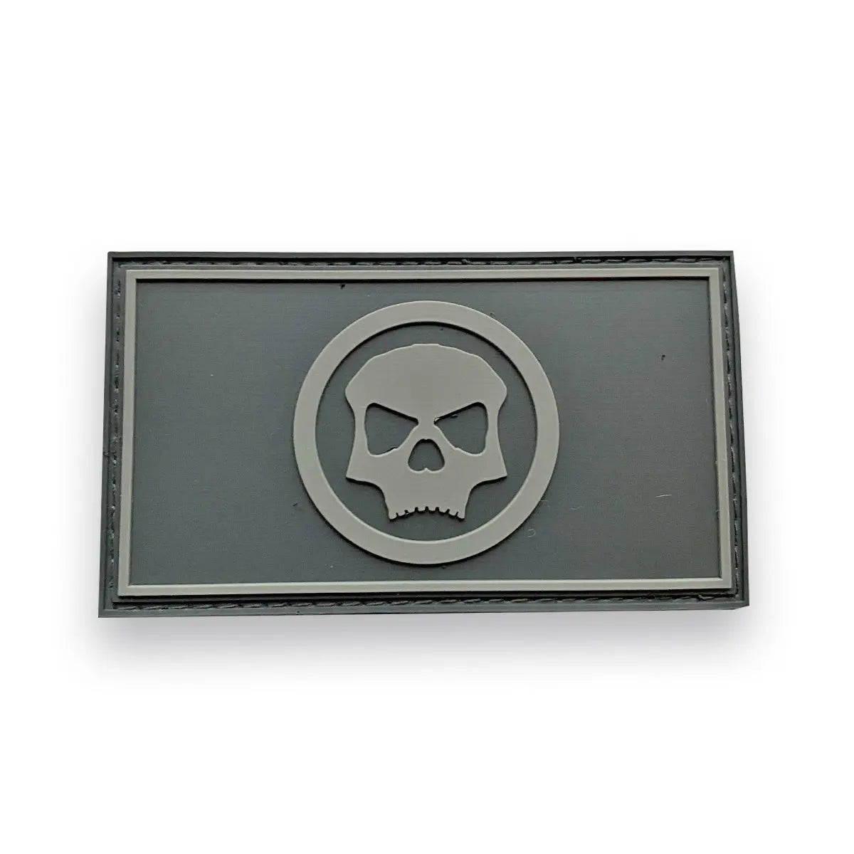Circle Skull Full Patch - Grey Infamous Paintball