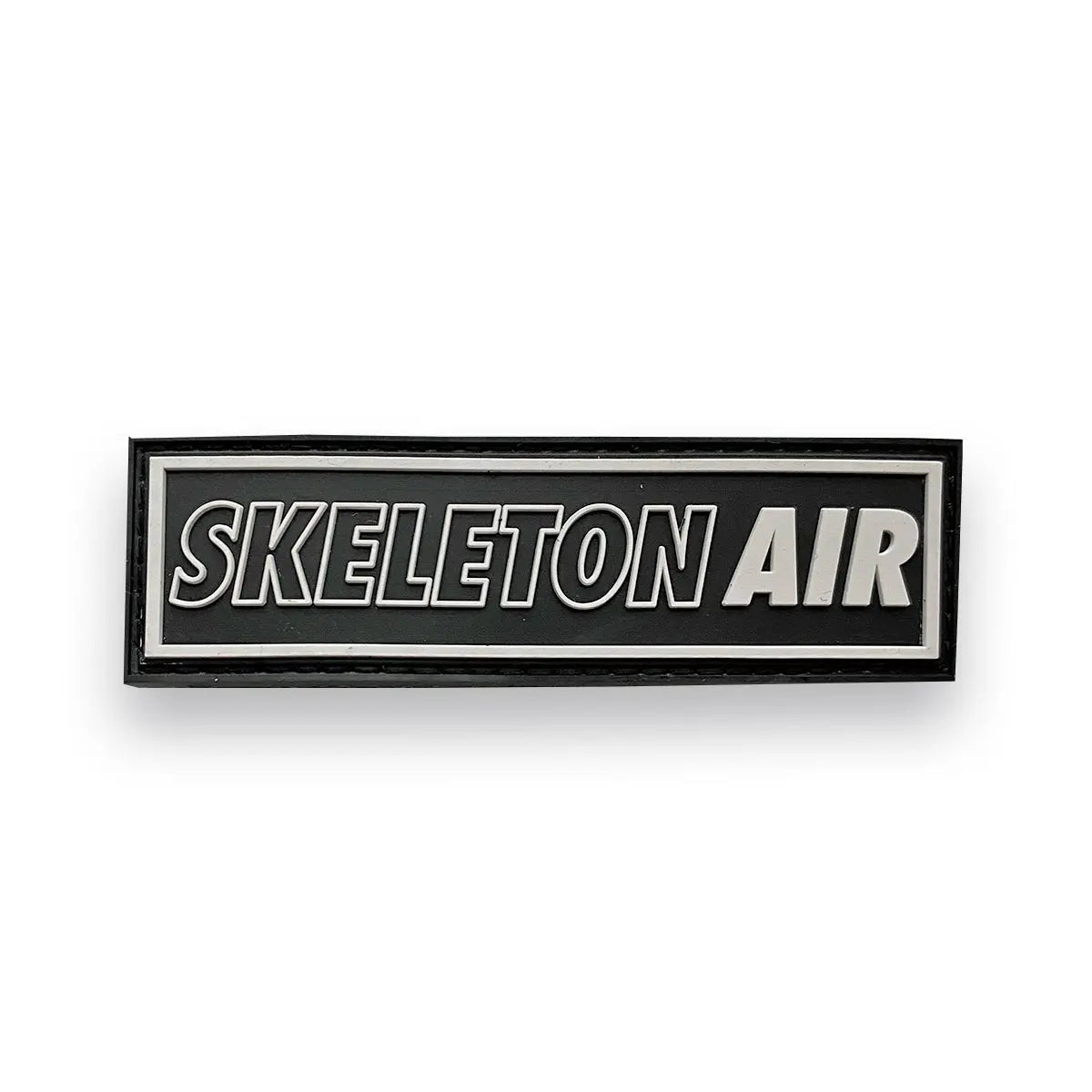 Skeleton Air Mid Patch - Black White Infamous Paintball