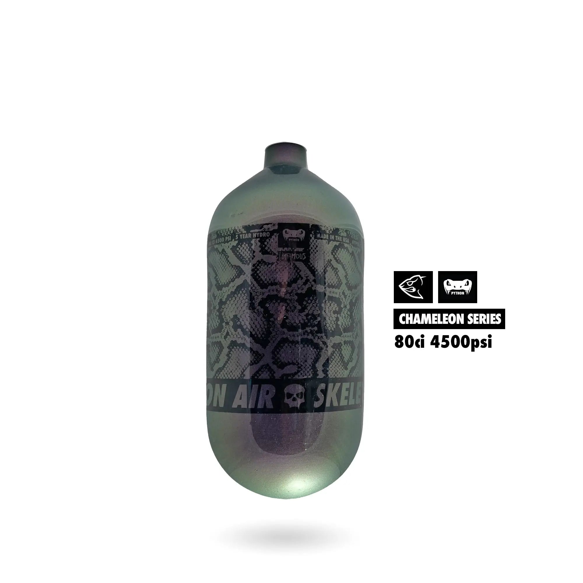 "CHAMELEON SERIES" PYTHON AIR TANK 80ci  (BOTTLE ONLY) Infamous Paintball