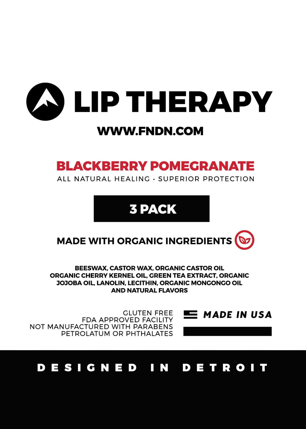 FNDN® LIP THERAPY - BLACKBERRY POMEGRANATE | 3-PACK Infamous Paintball