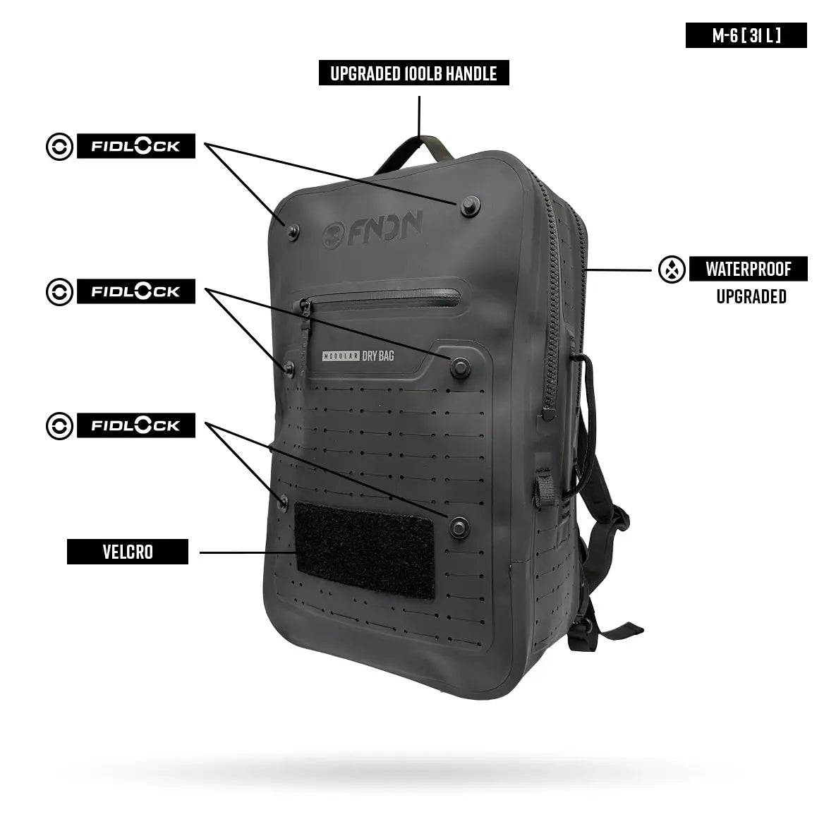 FNDN® MODULAR M6 WATERPROOF BACKPACK - 31L Infamous Paintball